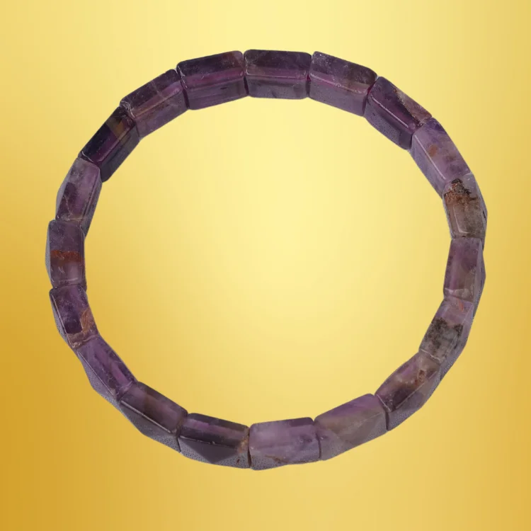 Amethyst Pyramid Shaped Bracelet 